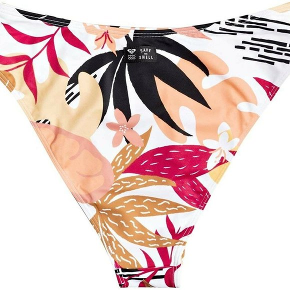 Roxy Pop High Leg Mid Waist Bikini Bottoms Size M - Picture 5 of 5